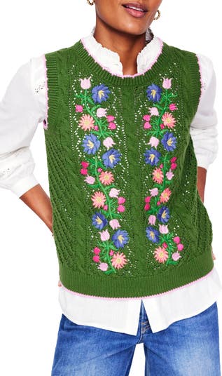 トップス louren cotton embroidery vest FLORAL EMBROIDERY COTTON VEST - Ecru | ZARA United States
