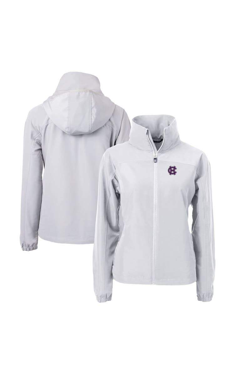 Cutter & Buck Women's Cutter & Buck  Gray Holy Cross Crusaders Charter Eco Recycled Full-Zip Jacket, Alternate, color, 