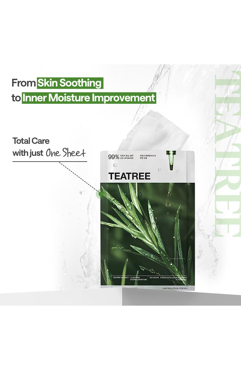 MEDIHEAL Teatree Essential Sheet Mask Set, Alternate, color, Dark Green