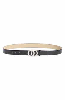 Vince Camuto Logo O-Ring Buckle Belt