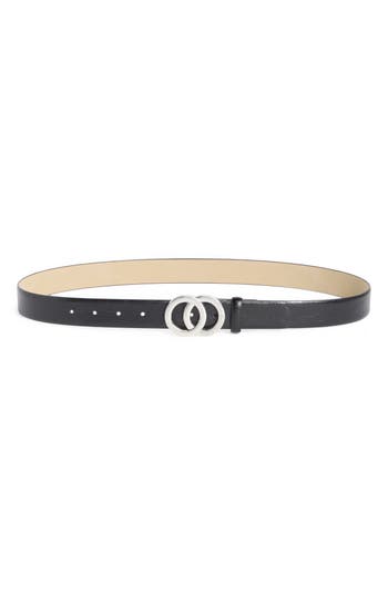 Vince Camuto Logo O-ring Buckle Belt