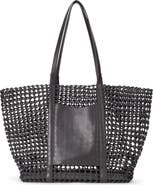 STAUD Getaway Hand Knotted Leather Tote Bag