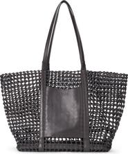 STAUD Getaway Hand Knotted Leather Tote Bag