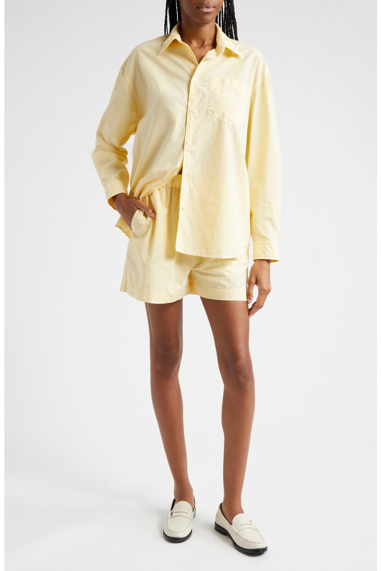 Cotton Poplin Shorts, Alternate, color, ALMOND