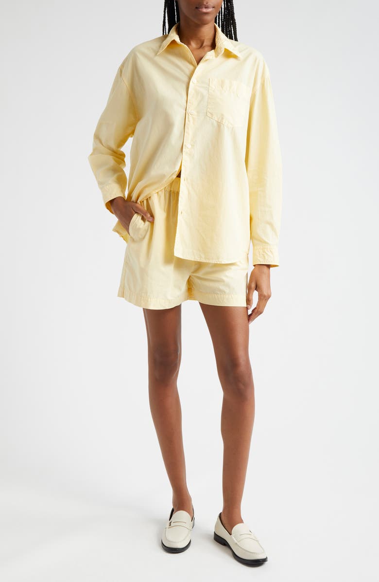 Sporty & Rich Cotton Poplin Shorts, Alternate, color, 