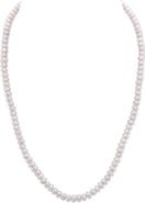 The Pearl Source 4.5-5.0mm White Freshwater Pearl Logan Necklace