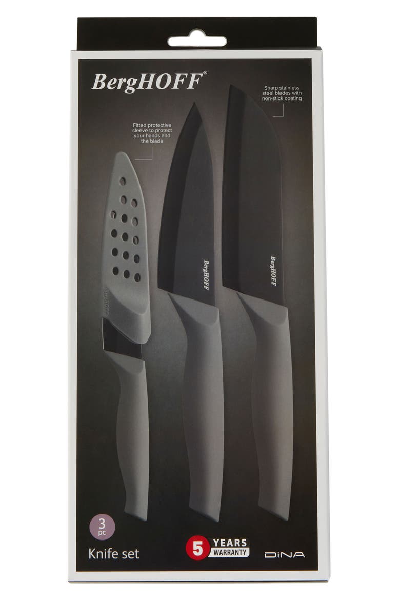 DiNA Vector 3-Piece Knives & Covers Set, Alternate, color, GREY