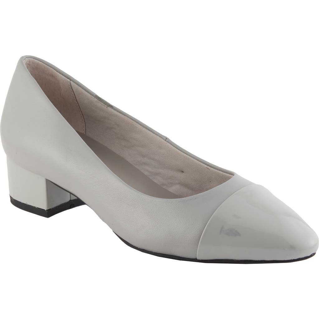 David Tate Colette Cap Toe Pump In Gray