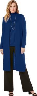 Jessica London Carefree Cashmere Duster Sweater