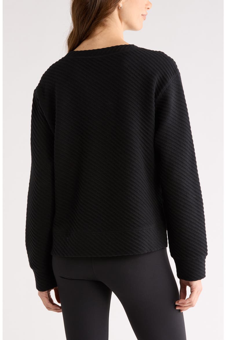 Ottoman Twill Sweater, Alternate, color, BLACK