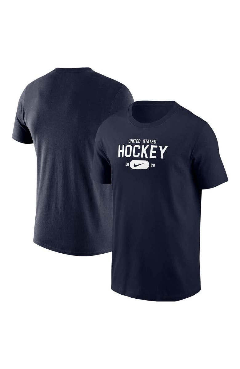 Nike Men's Nike Navy US Hockey 2026 Core T-Shirt, Main, color, Navy