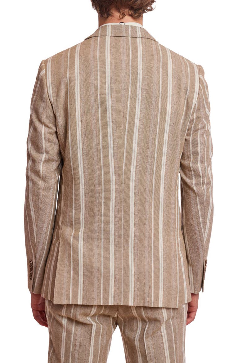 Dover Slim Fit Vertical Stripe Sport Coat, Alternate, color, TAN BEIGE STRIPES