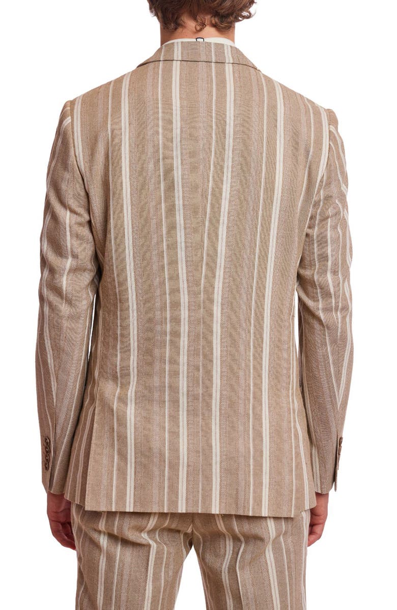 PAISLEY & GRAY Dover Slim Fit Vertical Stripe Sport Coat, Alternate, color, Tan Beige Stripes