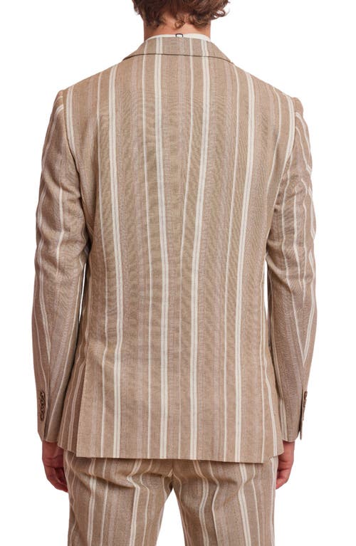 Paisley & Gray Dover Slim Fit Vertical Stripe Sport Coat In Brown
