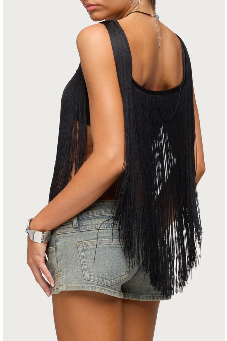 Eranthe Fringe Tank, Alternate, color, BLACK