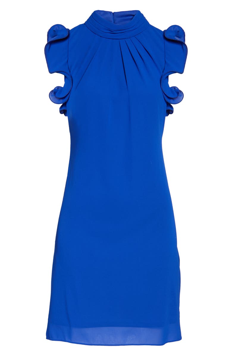 Vince Camuto Ruffle Sleeve Chiffon Shift Dress, Alternate, color, 