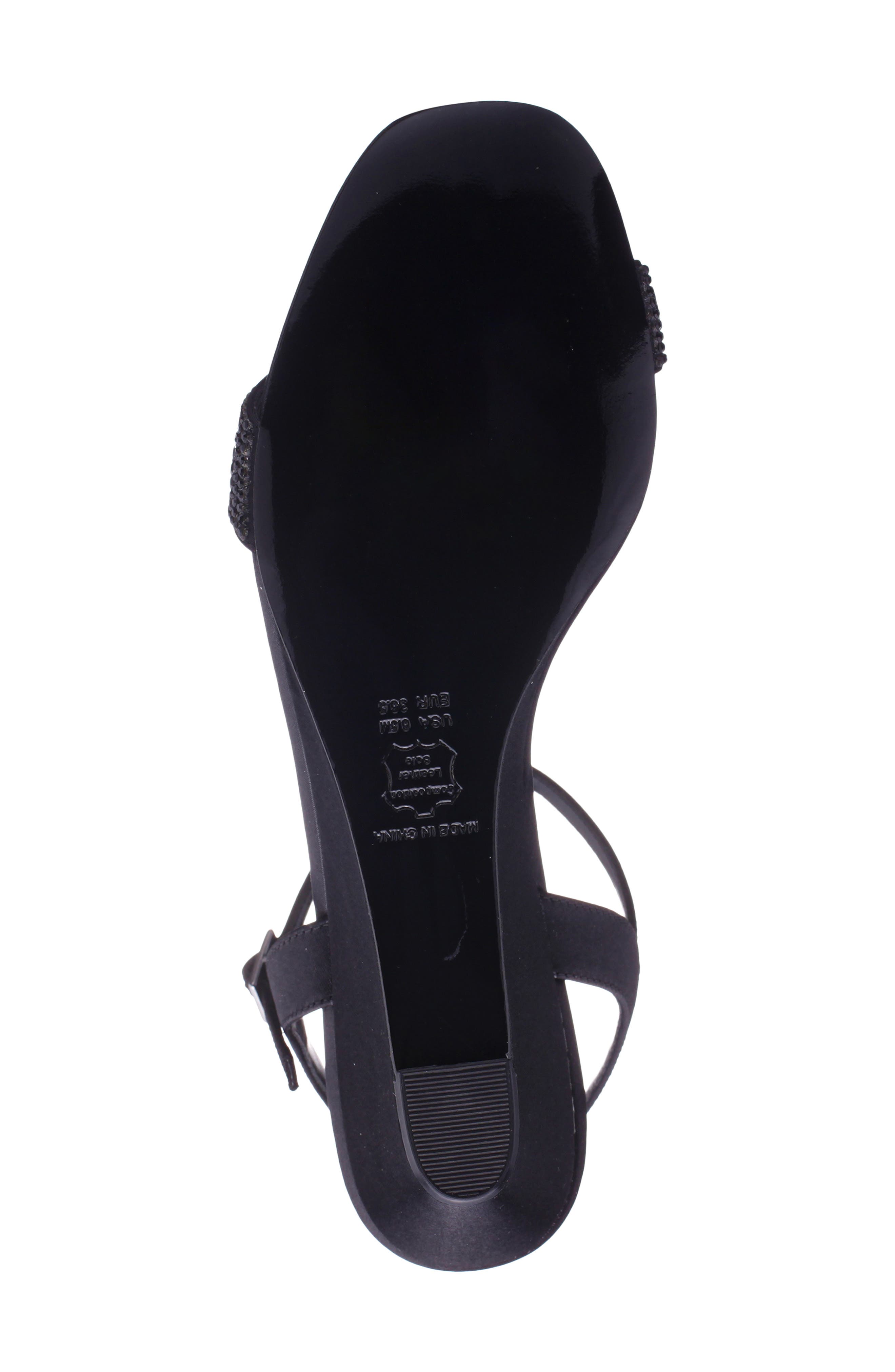 Nina Vonda Ankle Strap Wedge Sandal, Alternate, color, Black
