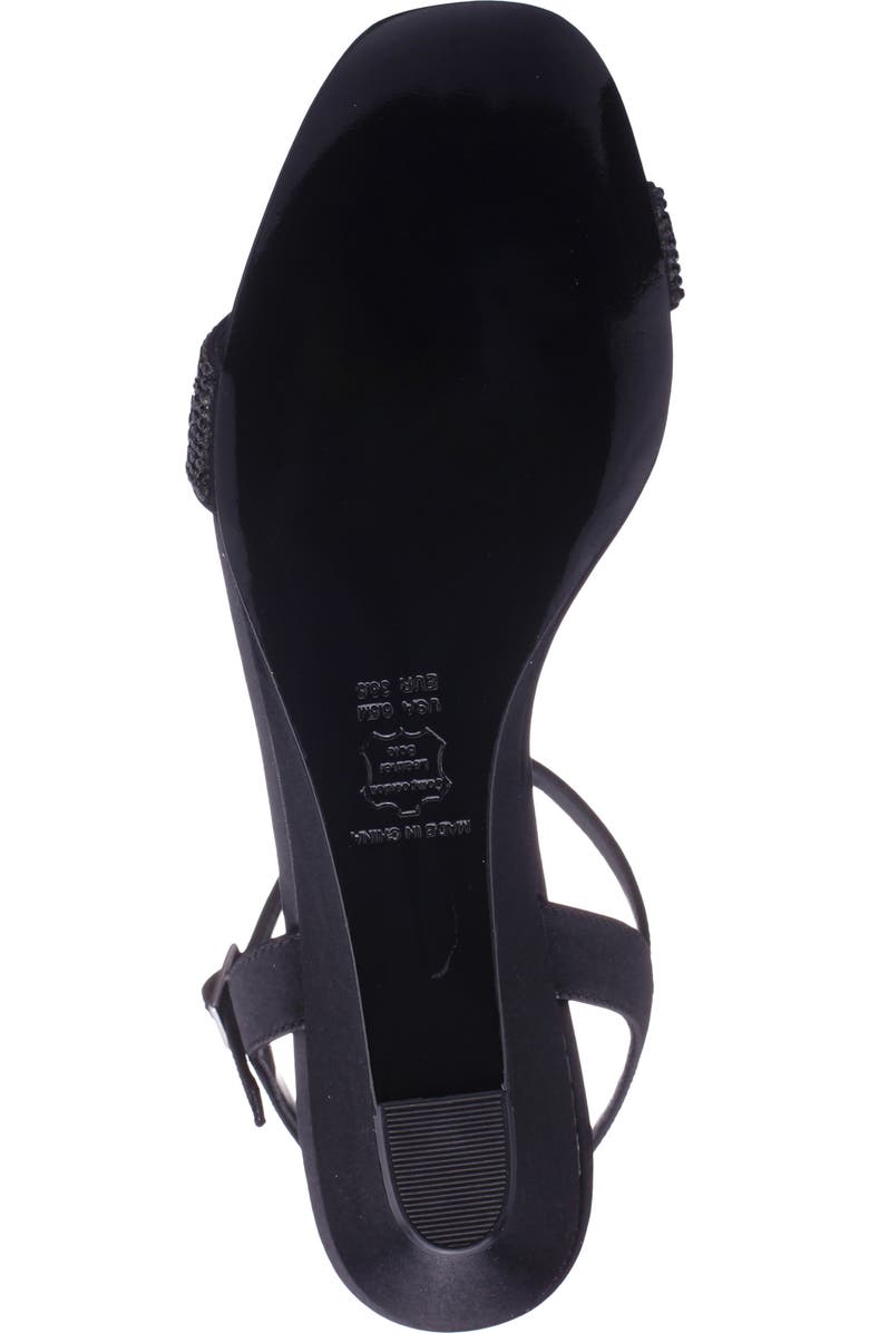 Nina Vonda Ankle Strap Wedge Sandal, Alternate, color, Black
