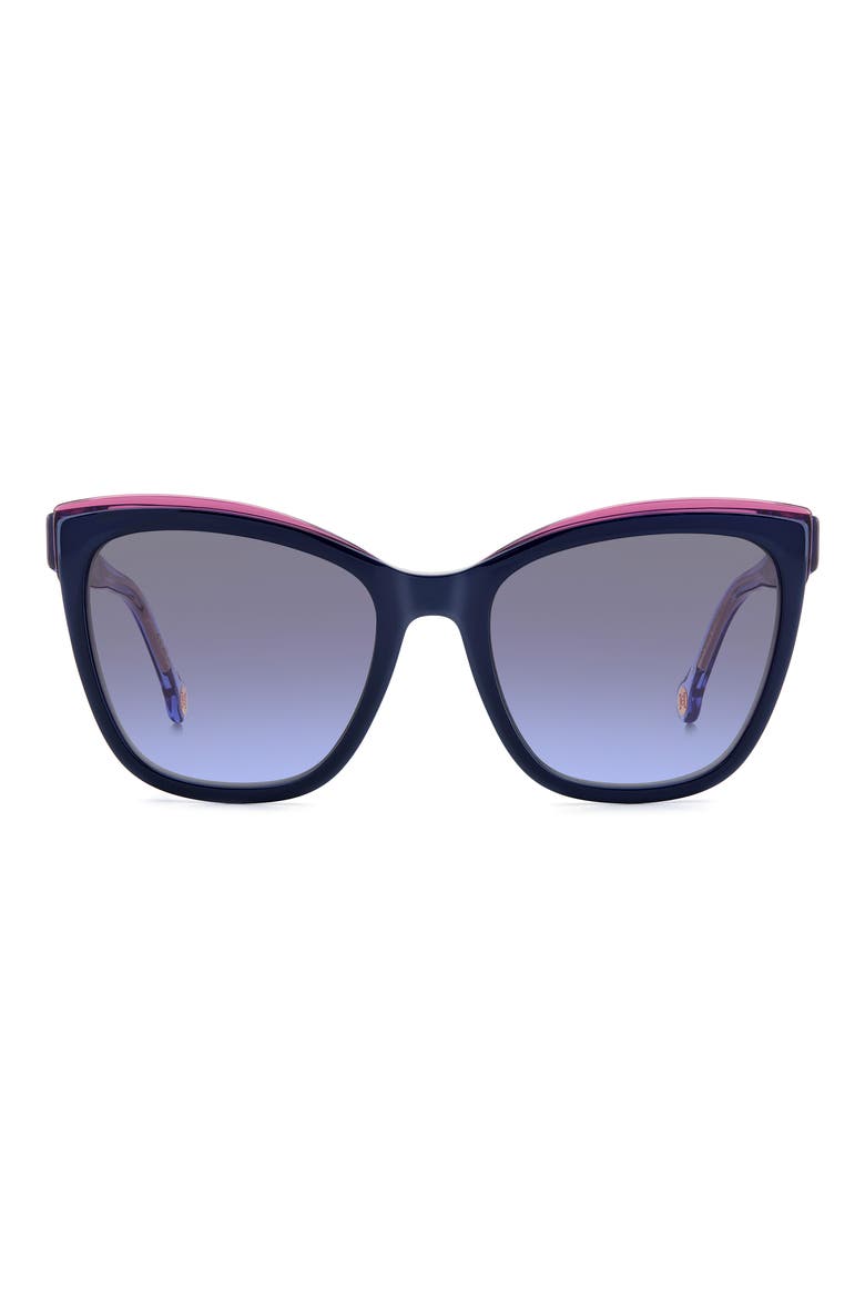 55mm Cat Eye Sunglasses, Main, color, NAVY MULTI
