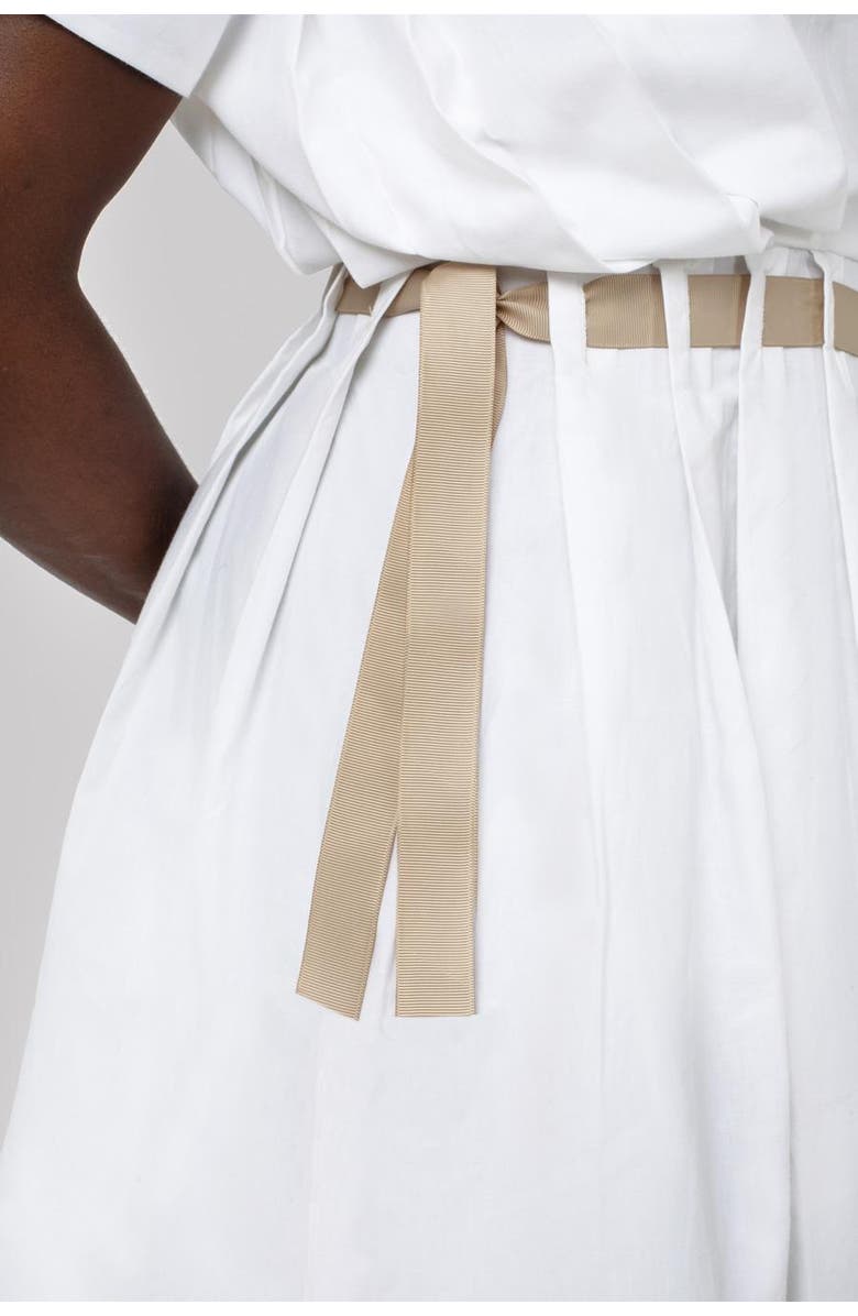 Haveli Amma Poplin Ribbon Dress, Alternate, color, White