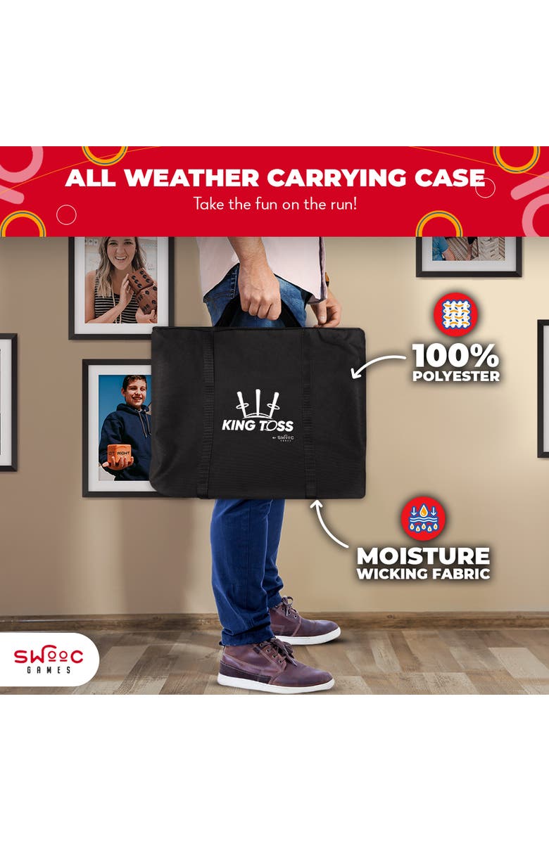 Swooc Games King Toss | Giant Ring Toss Game for Kids and Adults, Alternate, color, Blue, Red