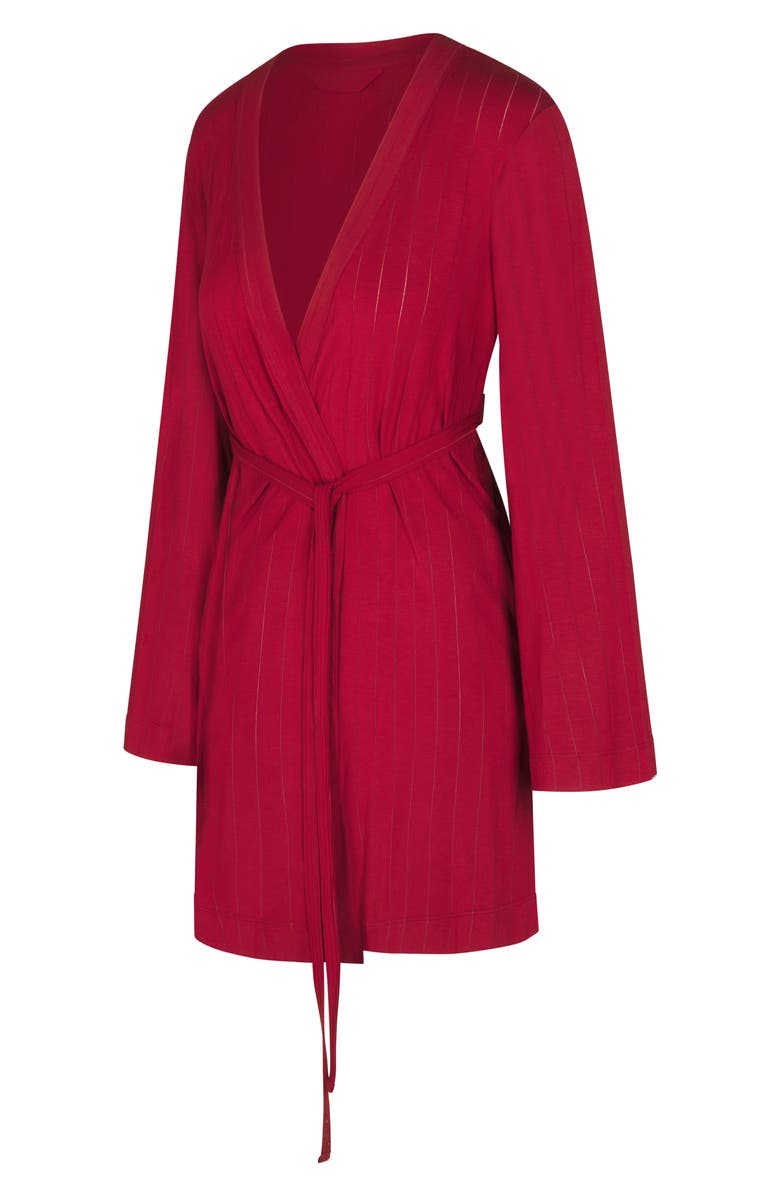 SAVAGE X FENTY Sleek Stitch Robe, Alternate, color, Red Cognac