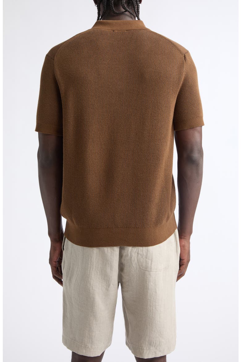 Bicolor Cotton Rib Polo, Alternate, color, BRONZE