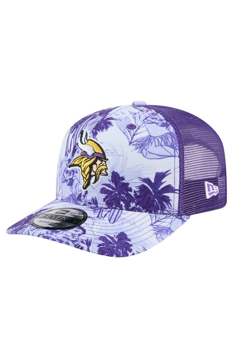 New Era Men's New Era Purple Minnesota Vikings Hula 9SEVENTY Adjustable Trucker Hat, Main, color, 