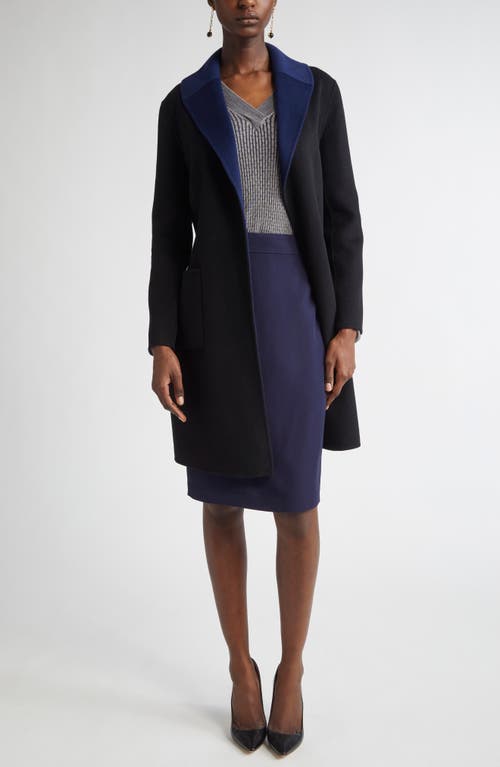 St John St. John Collection Two-tone Double Face Wool & Cashmere Coat