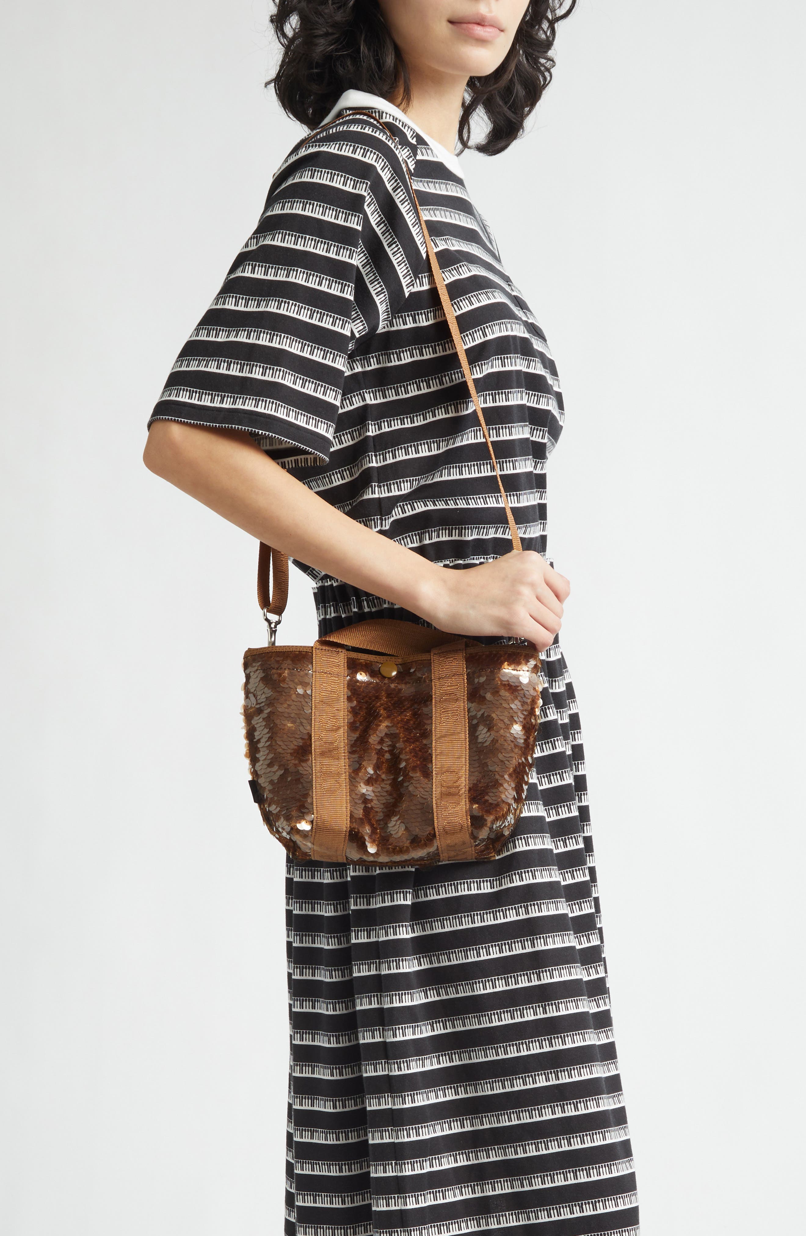 Undercover CHAOS/BALANCE Paillette Tote, Alternate, color, Brown