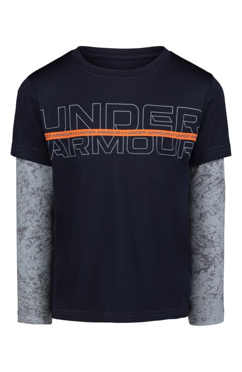Kids' UA Tech™ Grunge Wash Long Sleeve Performance Graphic T-Shirt (Little Kid & Big Kid)