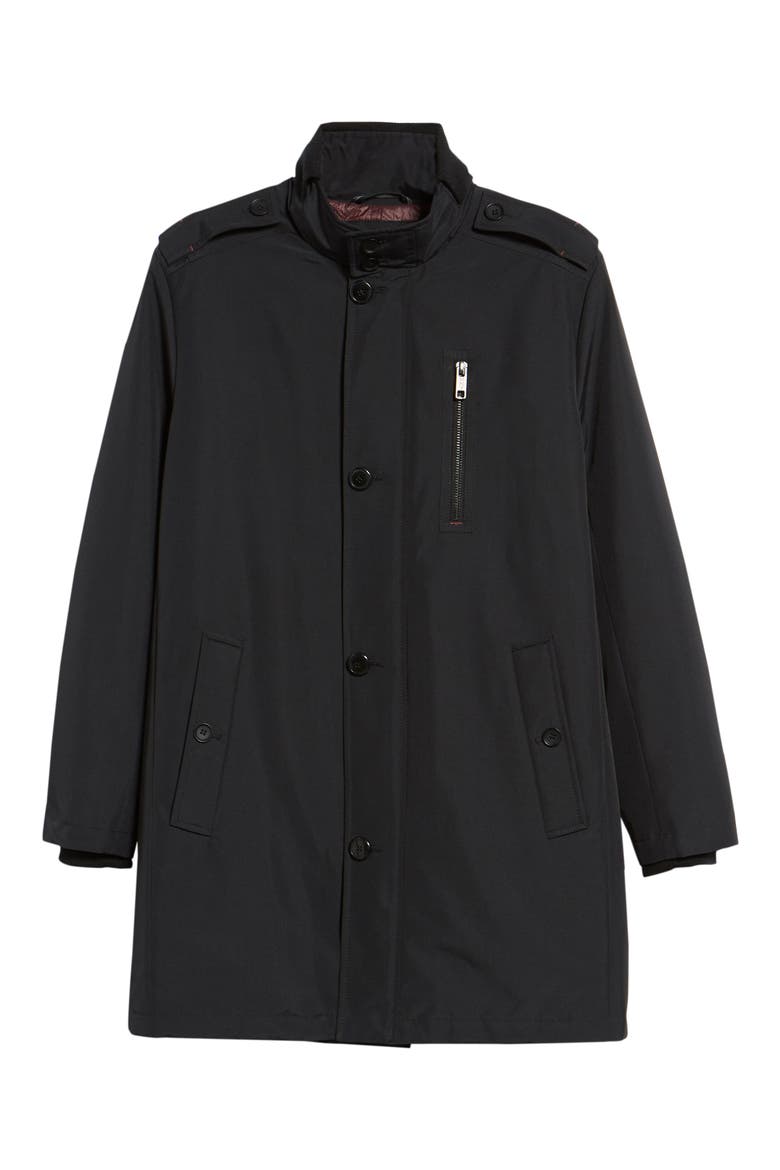 Cullen Oxford Car Coat, Alternate, color, BLACK