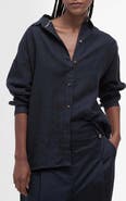 Barbour Hampton Linen Button-Up Shirt