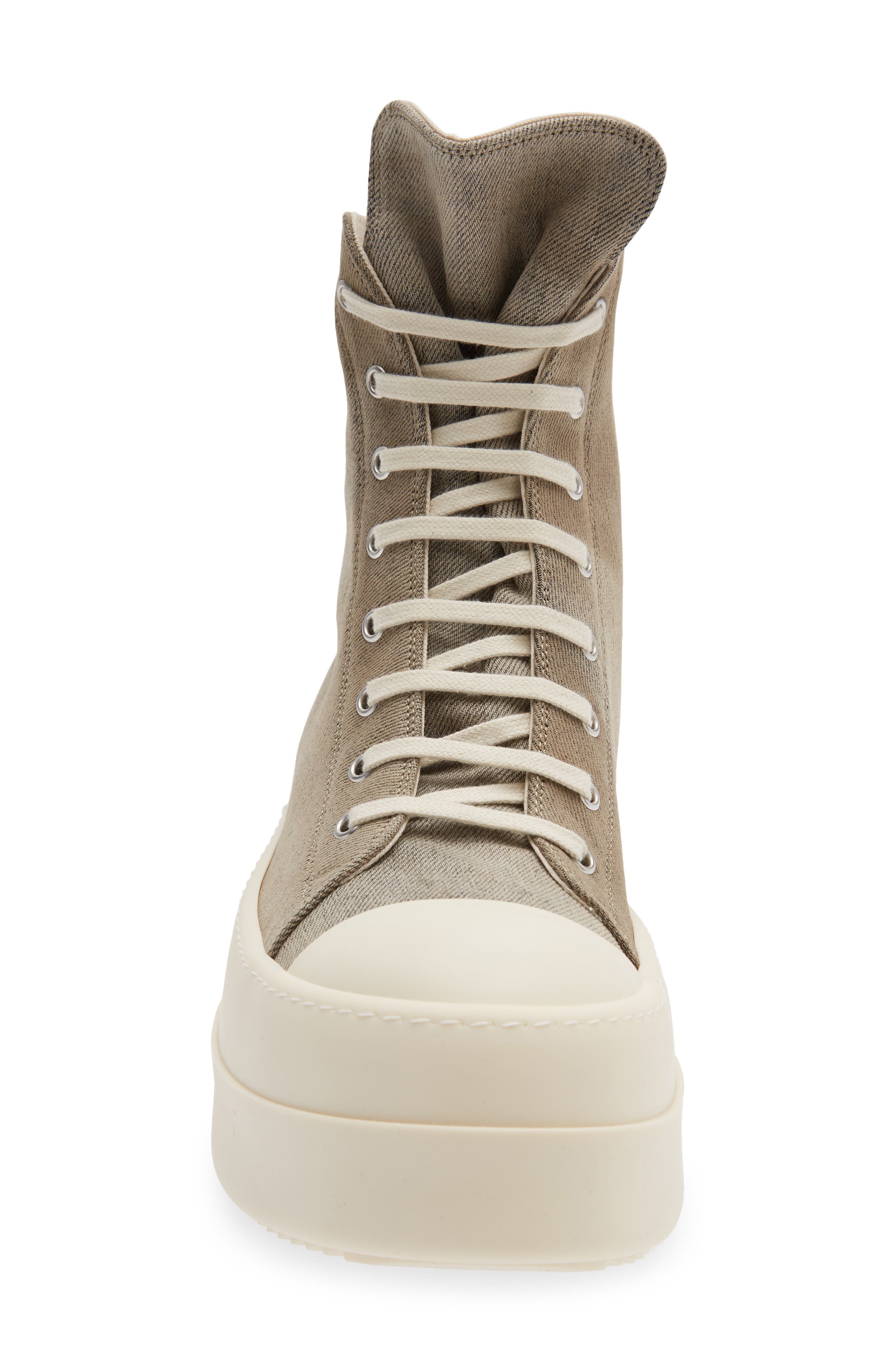 Rick Owens DRKSHDW Bumper High Top Platform Sneaker, Alternate, color, Dust/ Milk/ Milk