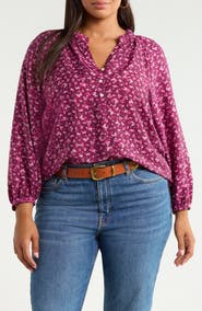 Caslon® Gathered Popover Top