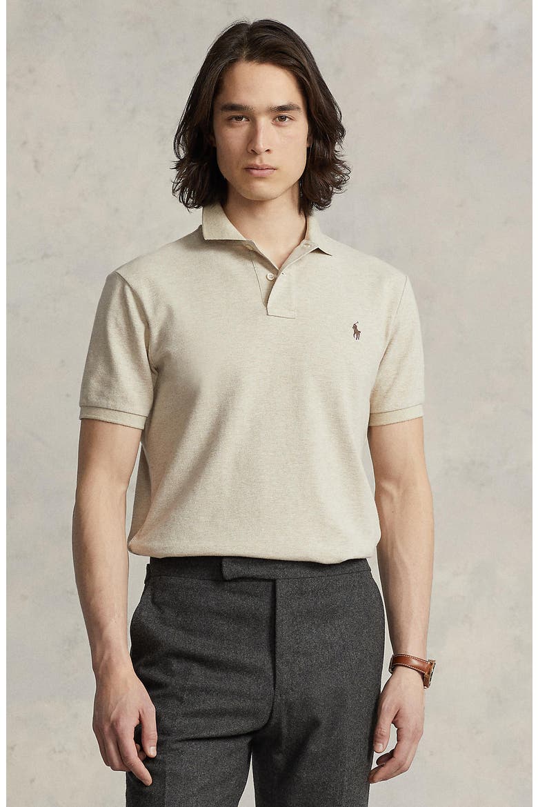 Cotton Piqué Polo, Alternate, color, EXPEDITION DUNE HEATHER/ C8888