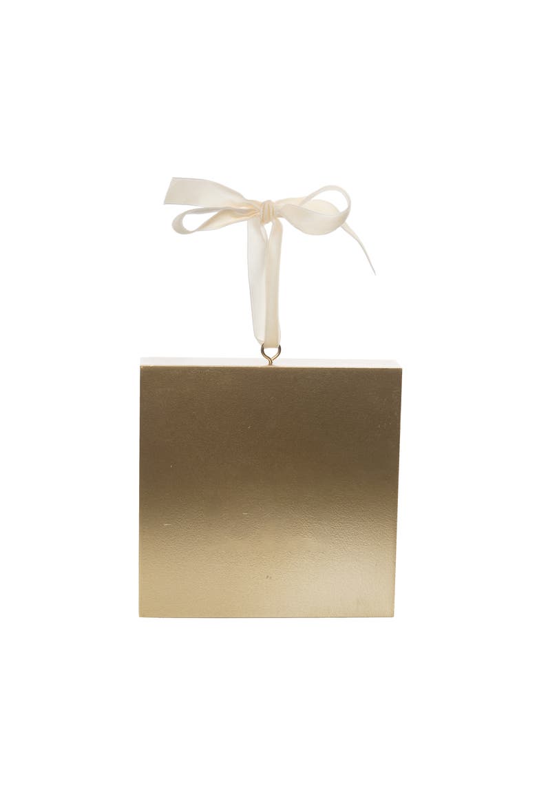 Off-White Wooden Christmas Cross Block Ornament Indoor Decor, Alternate, color, White