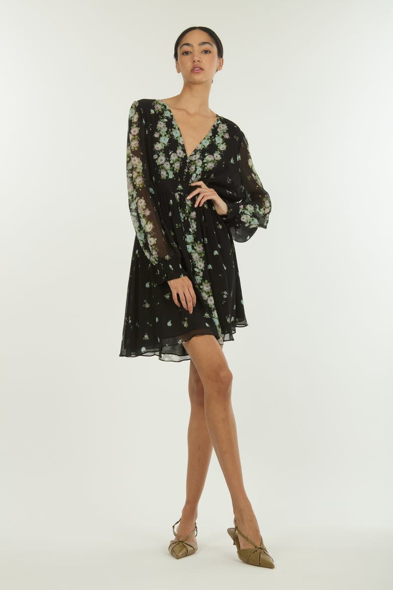 Emerson Dress, Alternate, color, Black Floral Alley