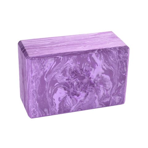 Marbled Yoga Foam Block 4"