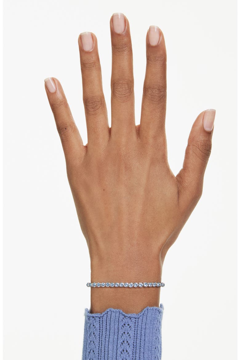 Imber Bezel Set Crystal Tennis Bracelet, Alternate, color, BLUE