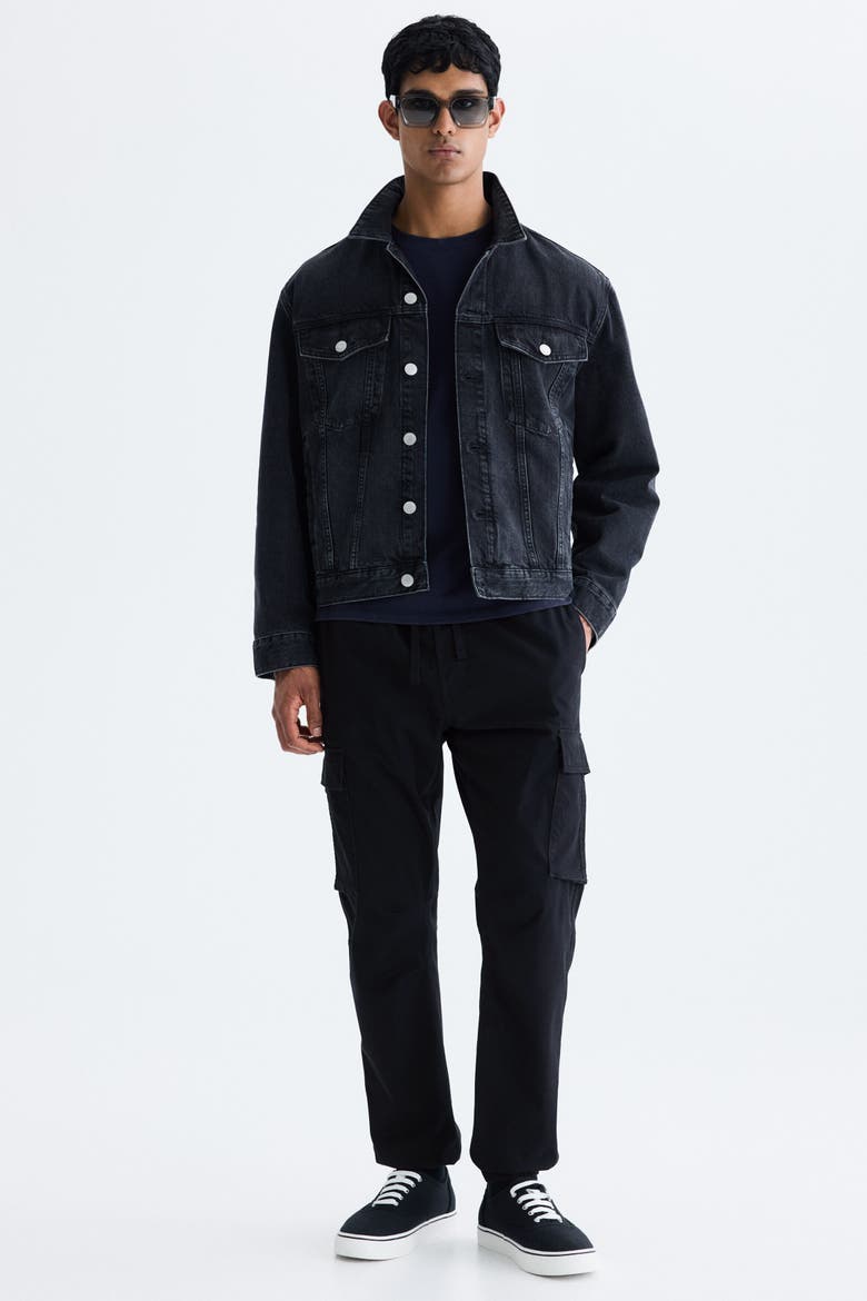 Slim-fit Cargo Pants, Main, color, Black