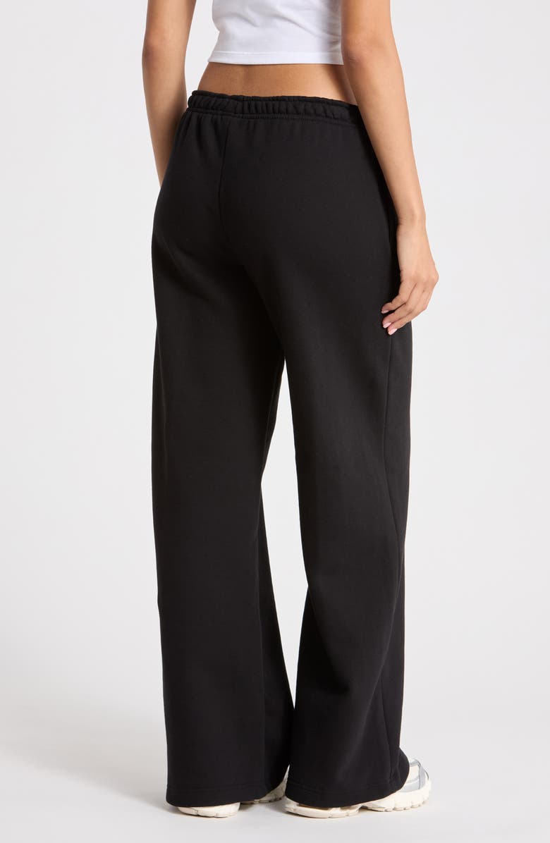 Nike Studio Fleece Wide Leg Sweatpants, Alternate, color, 010 Black/Sail