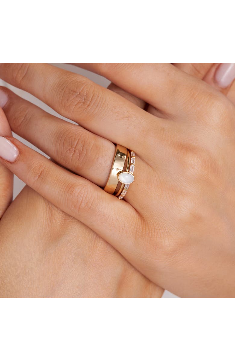 Sara Patino Baguette Half Eternity Ring, Alternate, color, Gold