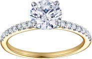 LuvMyJewelry Isabella 14K Yellow Gold Round Shape Lab Grown Diamond Engagement Ring - 1.2 Ct