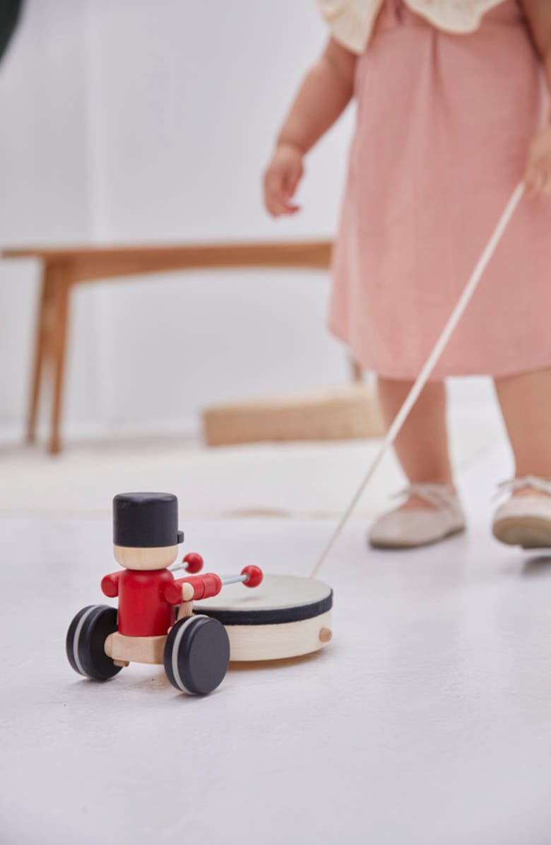 PlanToys<sup>®</sup> Drummer Pull Along Toy, Alternate, color, Red