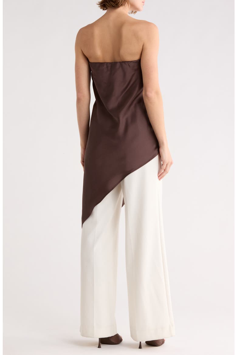 Asymmetric Strapless Tunic Top, Alternate, color, CHOCOLATE