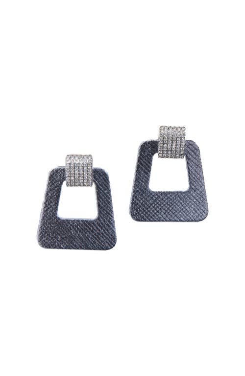 Nickel & Suede Avery Earrings in Silver Leaf  product