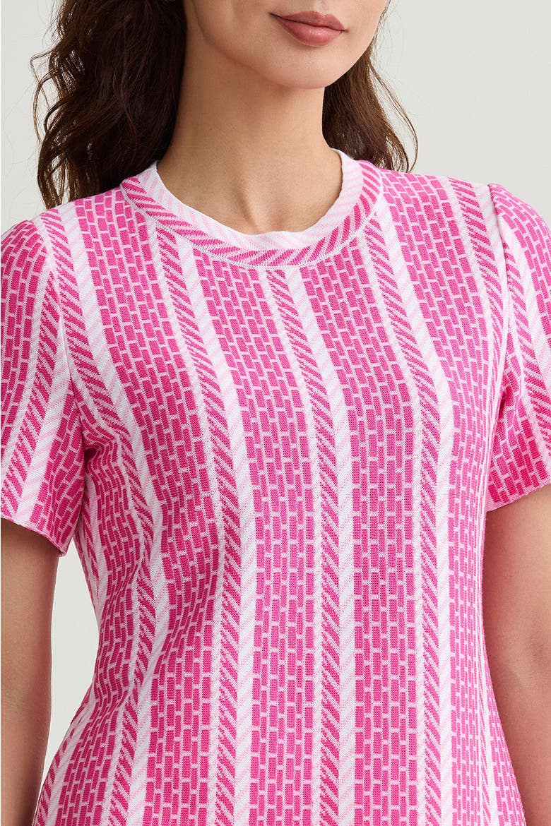 Roadmap Pattern Soft Knit Top, Alternate, color, Carmine Rose/Pink
