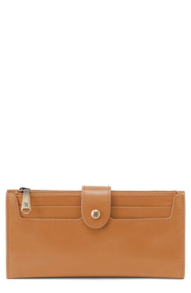 HOBO Dunn Leather Continental Wallet, Main, color, Natural