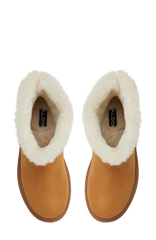 ALDO ALDO PLUSHY FAUX FUR LINED PLATFORM BOOTIE 